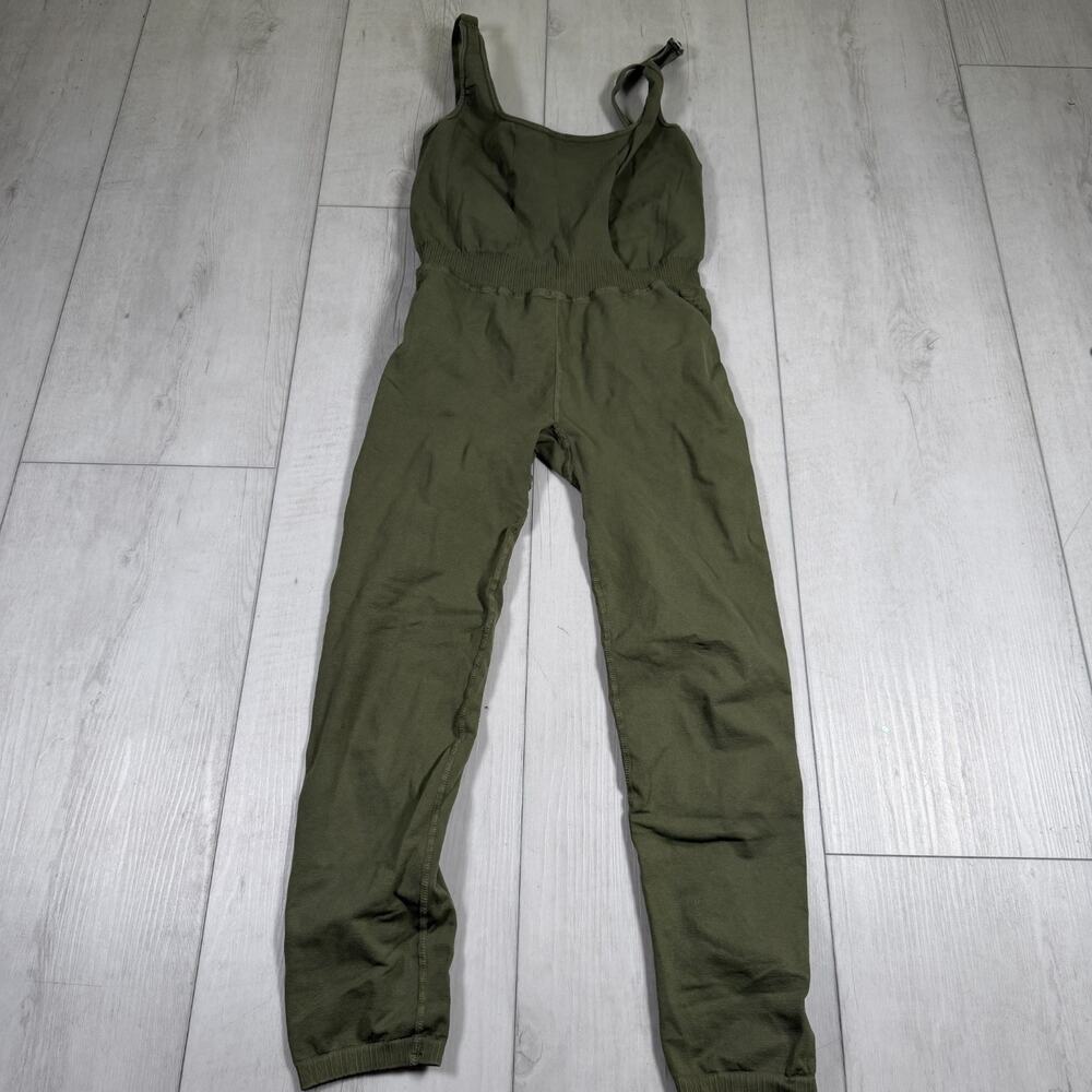 Free People FP Movement Good Karma One Piece M/L Green Jumpsuit Workout
